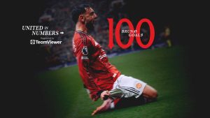 H hành trình ấn tượng của Bruno tới 100 bàn thắng cho Manchester United