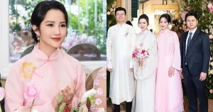 "Bà xã Phan Thành rạng rỡ trong lễ cưới em chồng triệu phú"