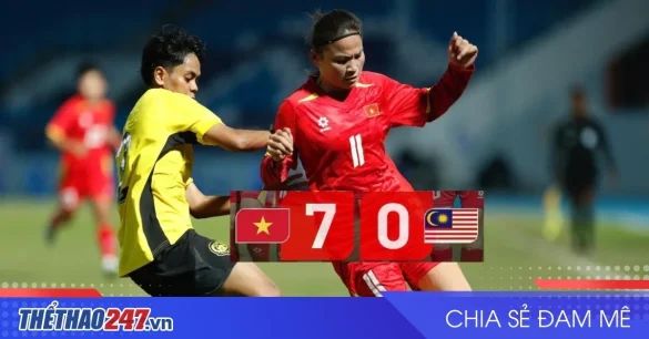 "Việt Nam đè bẹp Malaysia với chiến thắng 7